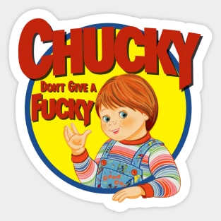 Chucky Don't Give A Fucky Sticker